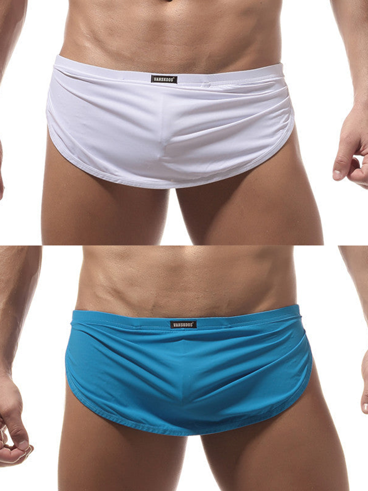 Men's Sexy Side Split Boxers With Support Pouch
