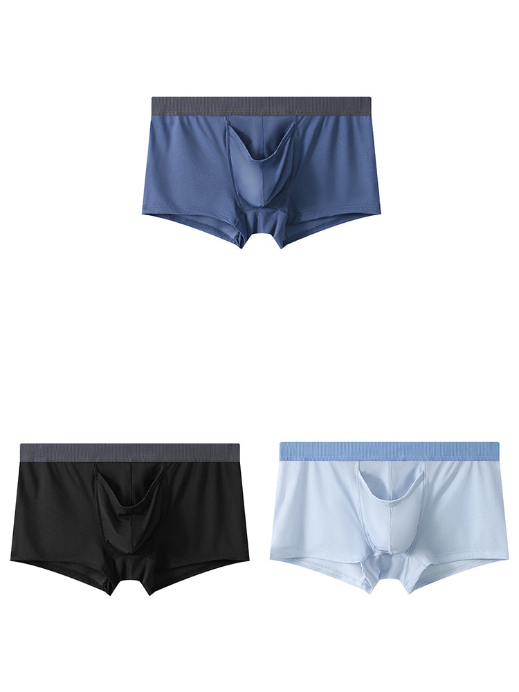 3 Pack Separate Pouch Trunks With Fly Front