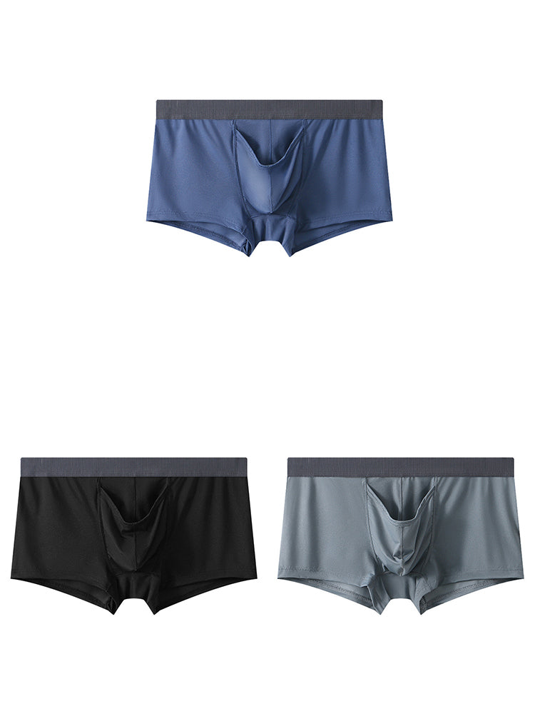3 Pack Separate Pouch Trunks With Fly Front