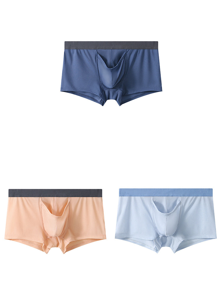 3 Pack Separate Pouch Trunks With Fly Front