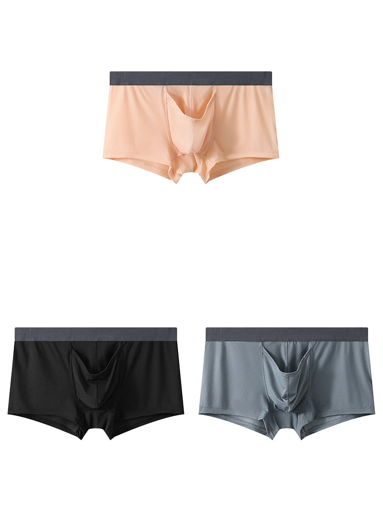 3 Pack Separate Pouch Trunks With Fly Front