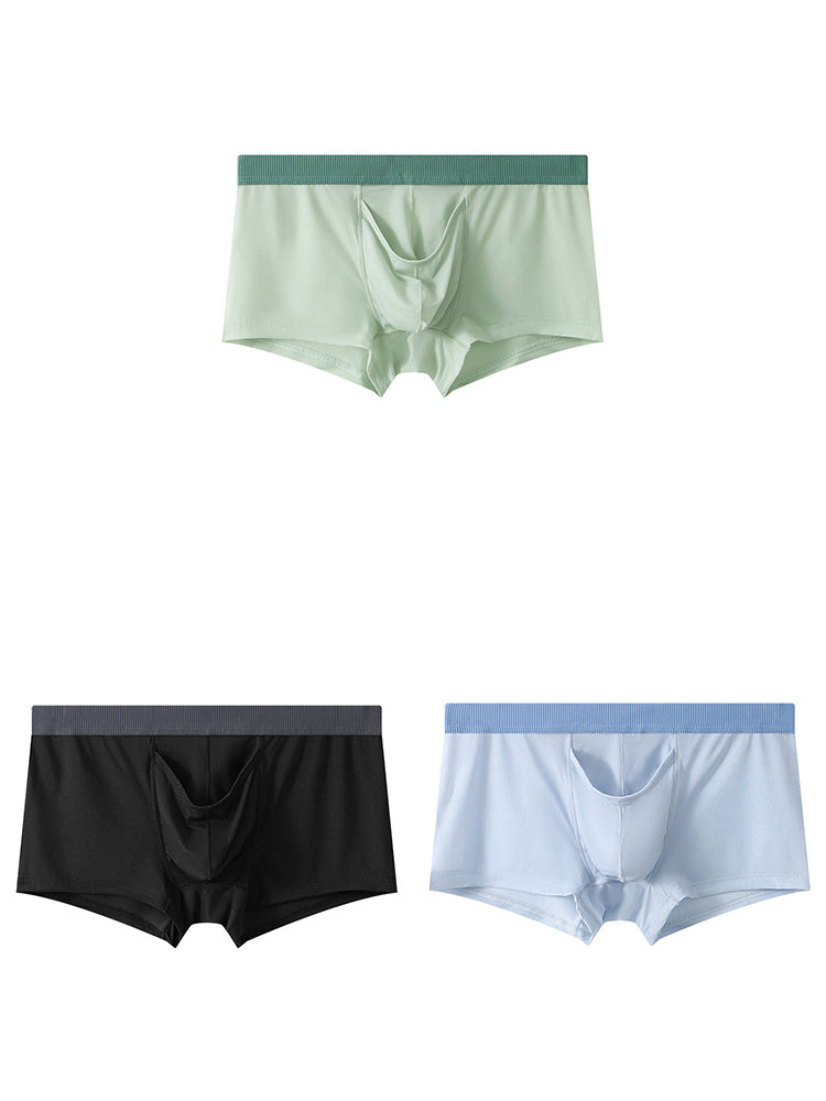 3 Pack Separate Pouch Trunks With Fly Front