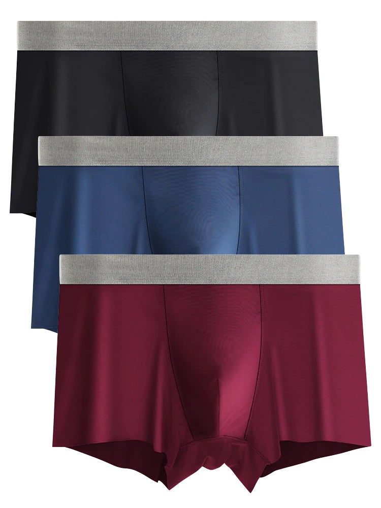 メンズ 3枚組 無地 軽量 快適 通気性 シームレス トランクス