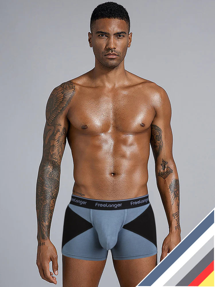 FreeLonger Men's U convex Separate Support Pouch Trunks