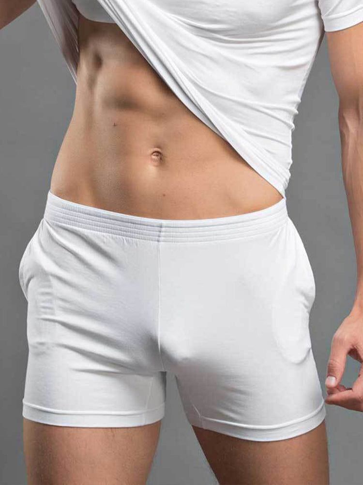 Solid Color Modal Home Boxers for Men