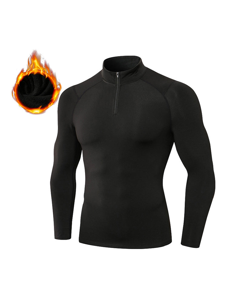 High Stretch Tight Sports Collar Long Sleeves for Men