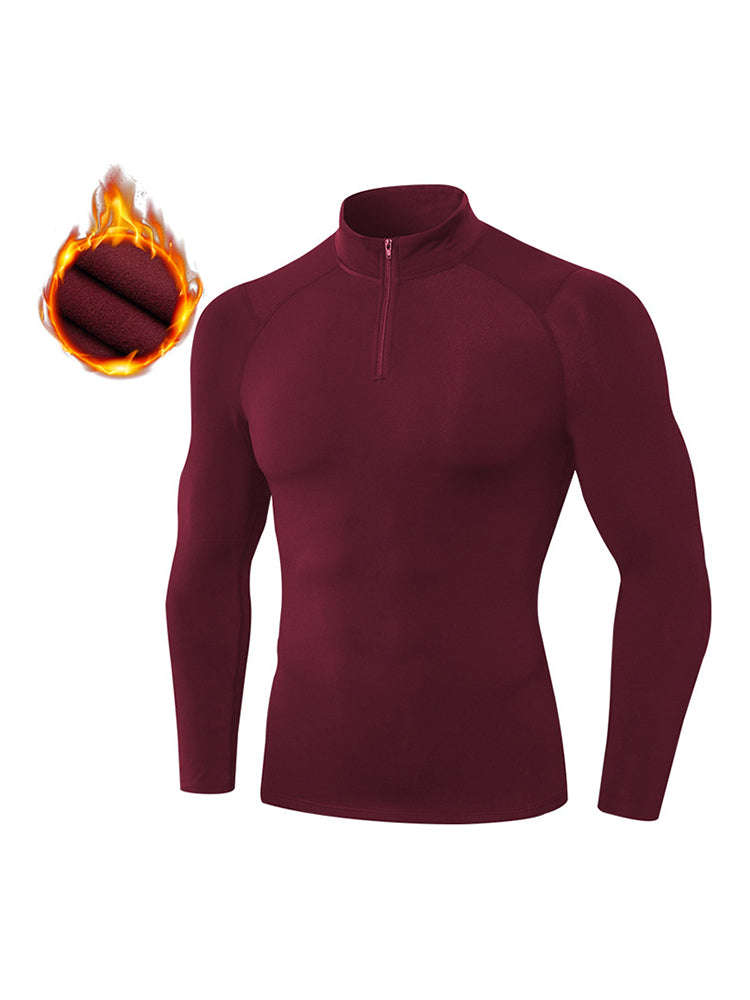 High Stretch Tight Sports Collar Long Sleeves for Men