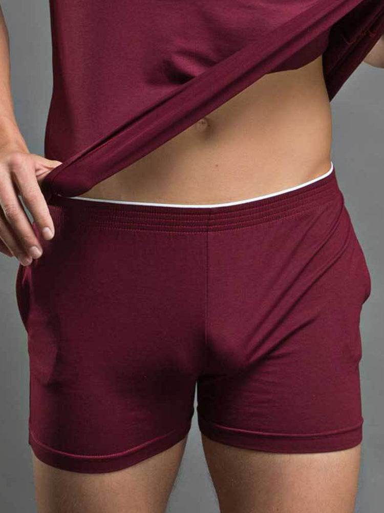 Solid Color Modal Home Boxers for Men