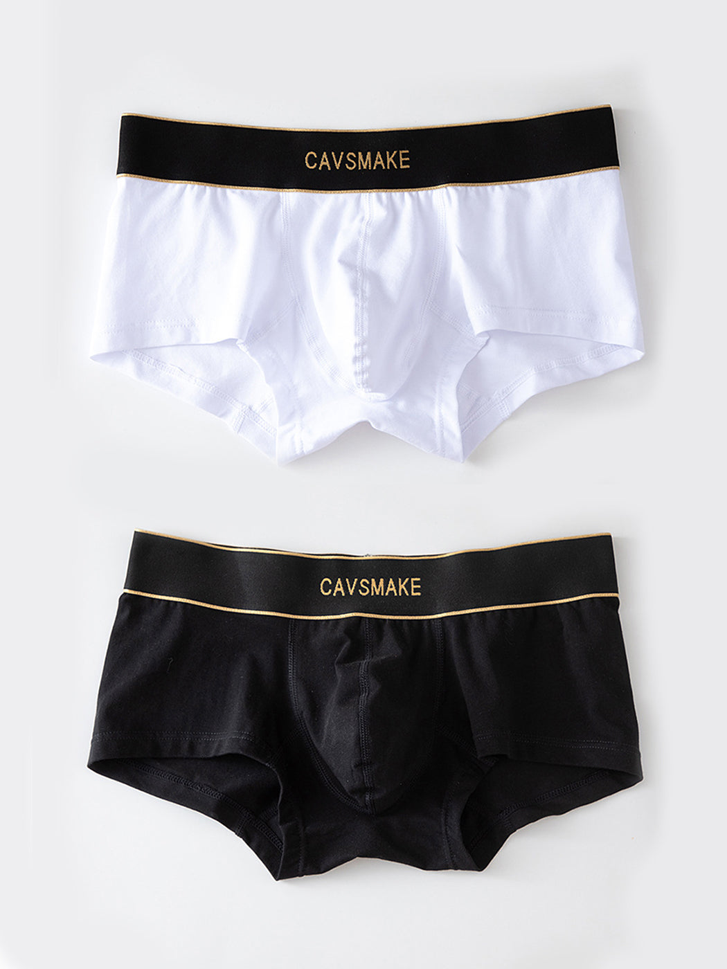 メンズ コットン セクシー U字凸デザイン ブリーフ&トランクス 2枚組