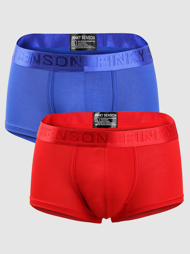2 Pack Men's U Convex Modal Breathable Trunks