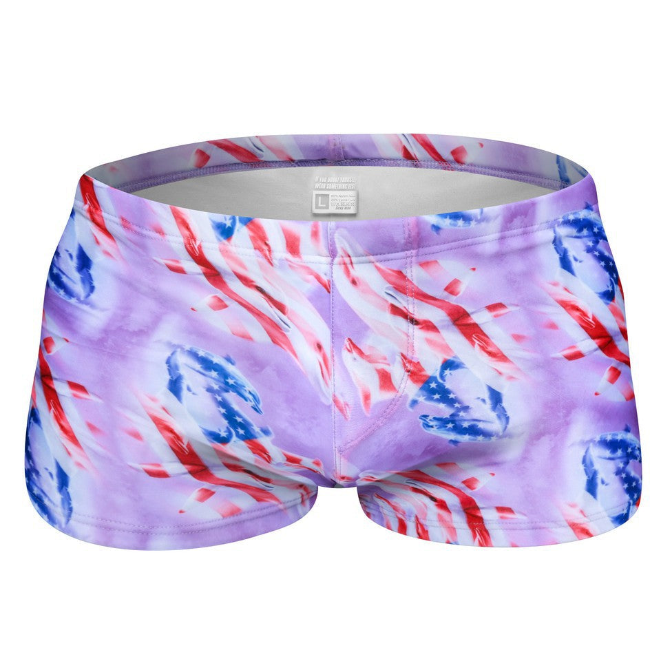 Mens Printed Quick Drying Surf Stretch Swim Trunks