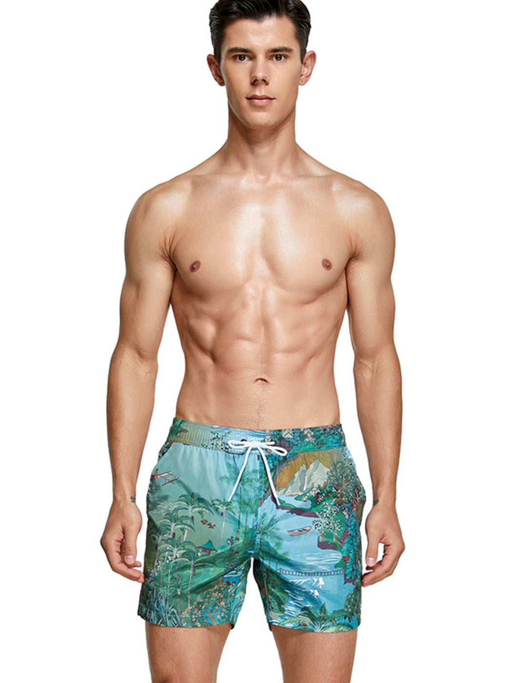 Men's Summer Printed Quick Drying Board Shorts
