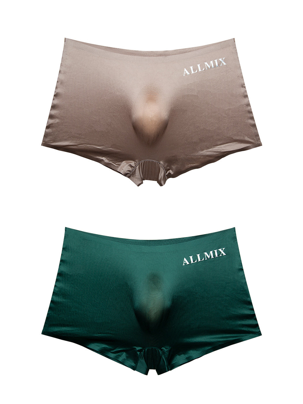 2 Pack ALLMIX Men's Seamless 3D Convex Pouch Trunks