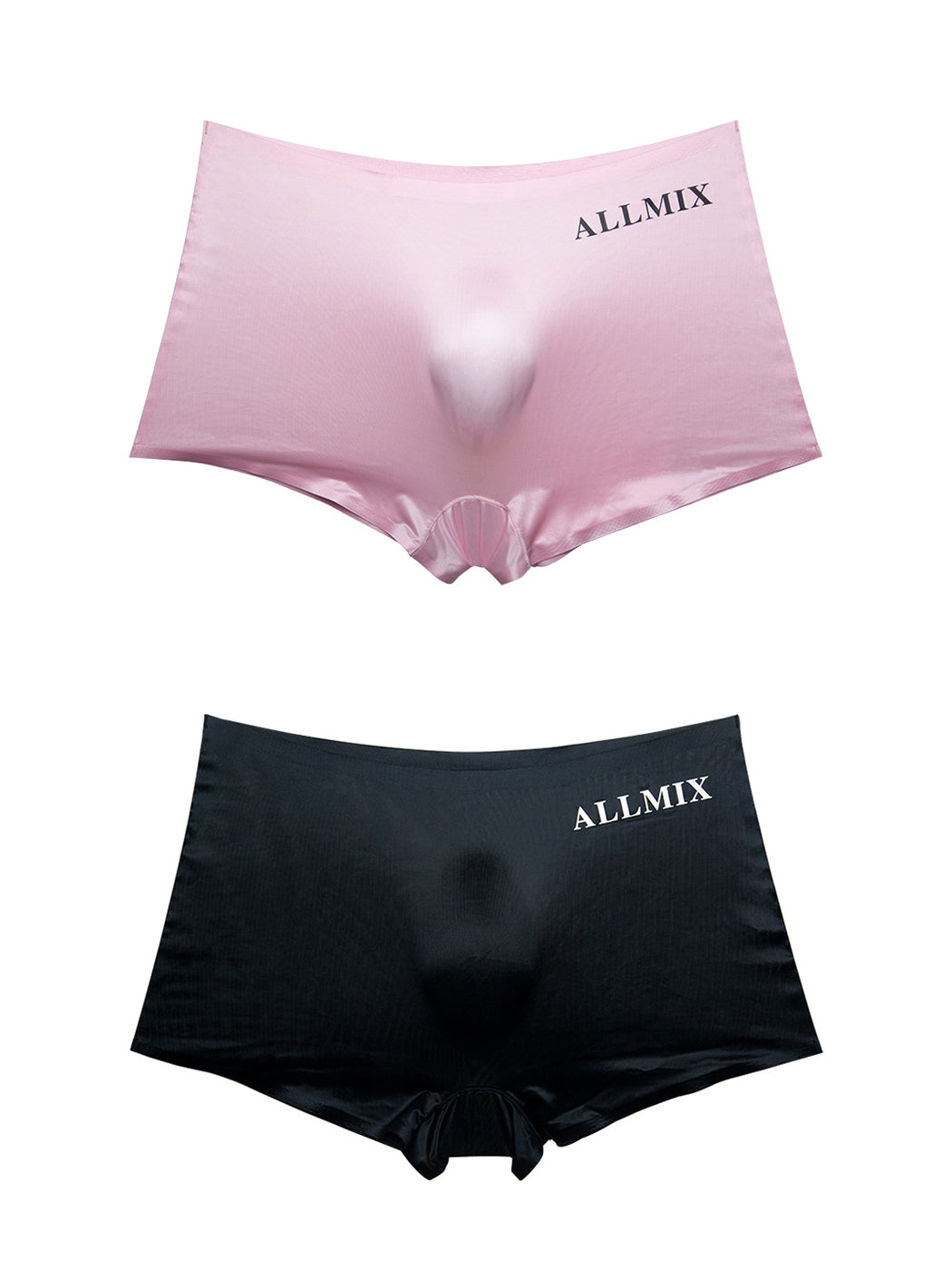2 Pack ALLMIX Men's Seamless 3D Convex Pouch Trunks