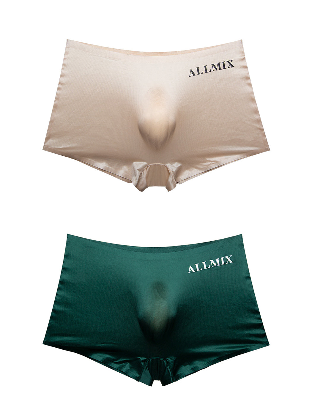 2 Pack ALLMIX Men's Seamless 3D Convex Pouch Trunks