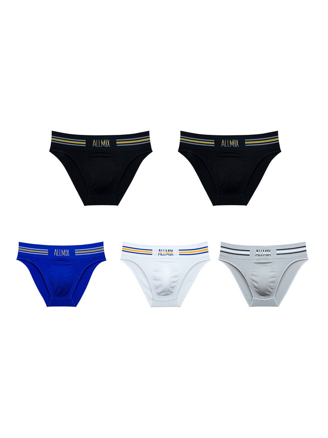 5 Pack ALLMIX Men's Seamless Bulge Pouch Briefs