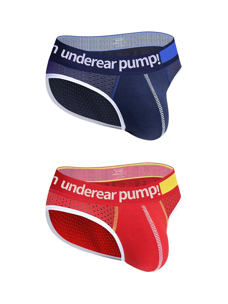 2 Pack Men's Middle-Rise Cotton Sexy Briefs