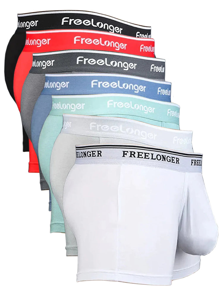 FreeLonger Men's Comfy Separate Big Pouch Trunks
