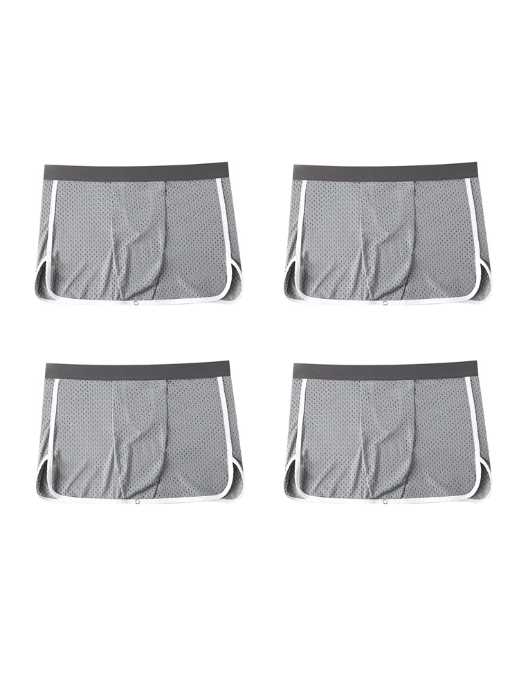 2 Pack Men's Button Casual U-Shaped Roman Skirt Dual-Purpose Arrow Pants Underwear