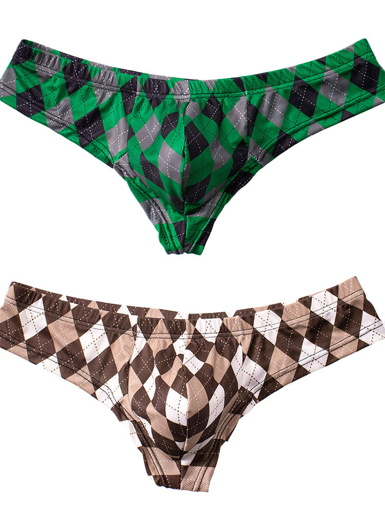Men's Low-Rise U-Convex Print Thong