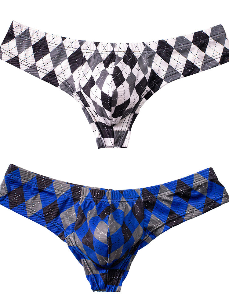 Men's Low-Rise U-Convex Print Thong
