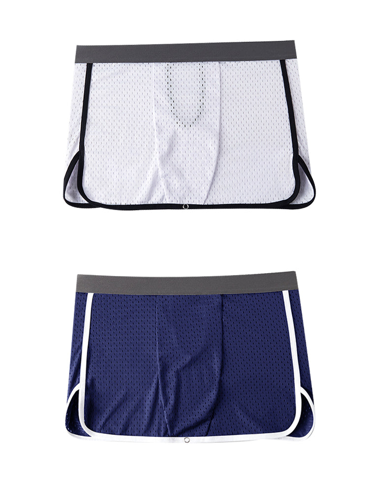 2 Pack Men's Button Casual U-Shaped Roman Skirt Dual-Purpose Arrow Pants Underwear