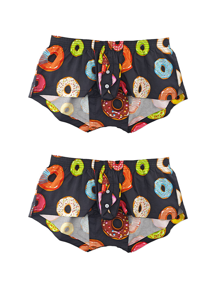 2 Pack Men's Cotton Casual Trunks Underwear