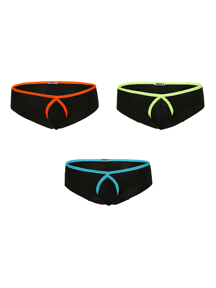 3 Pack Men's Trendy Breathable Sexy Nylon Trunks