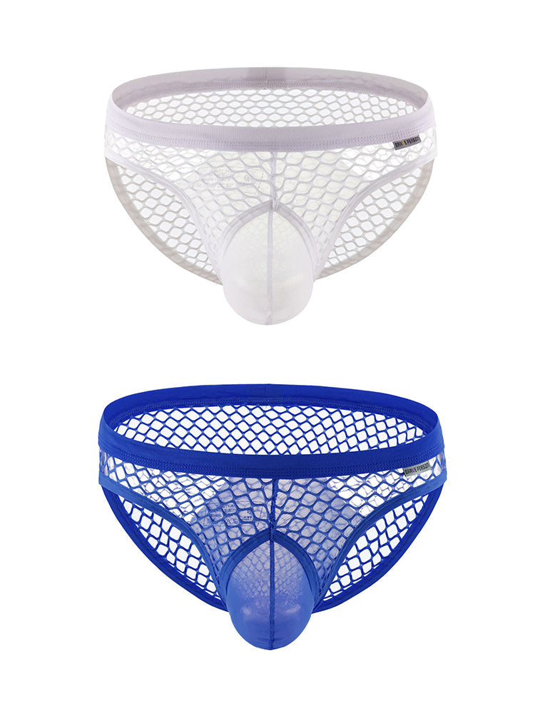 2 Pack Men's Low-Rise Mesh Breathable Bikini
