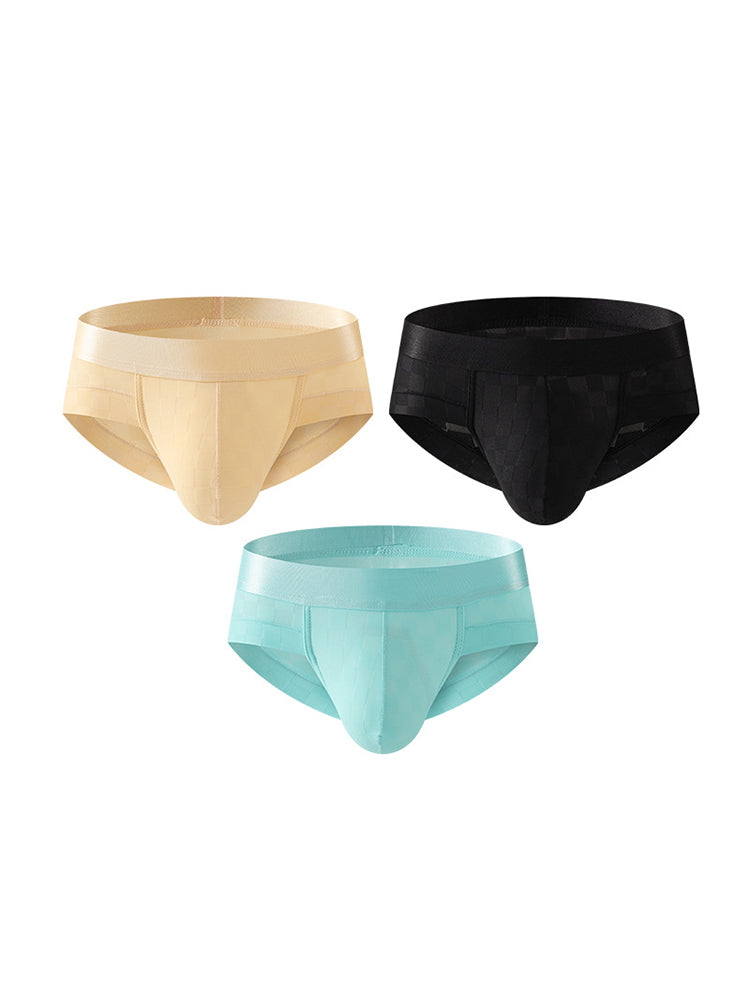3 Pack Men's Anti-Bacterial Jacquard Briefs
