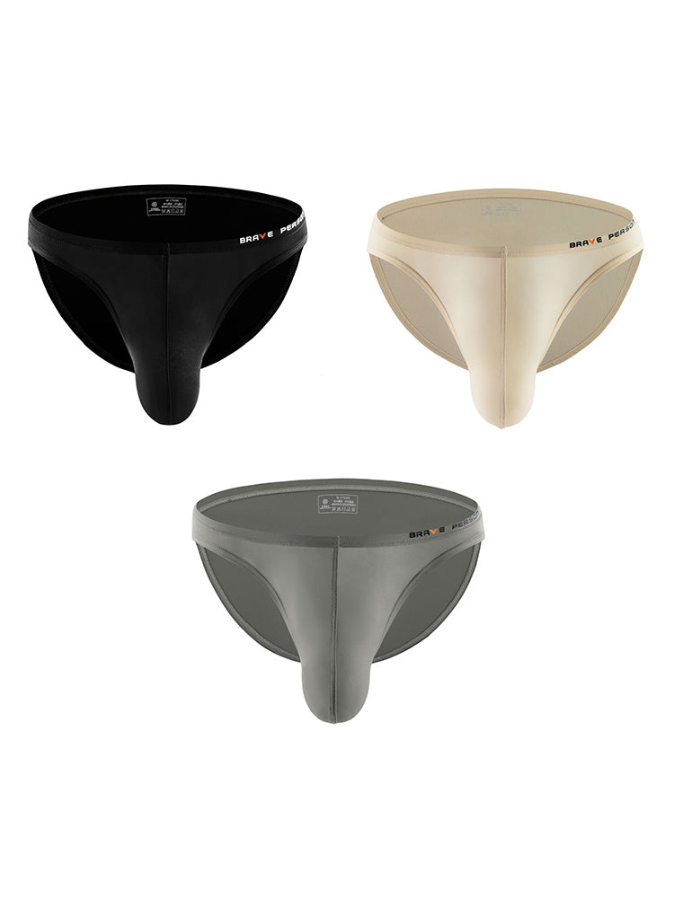 3 Pack Men's Sexy Comfortable Large Pouch Bikini