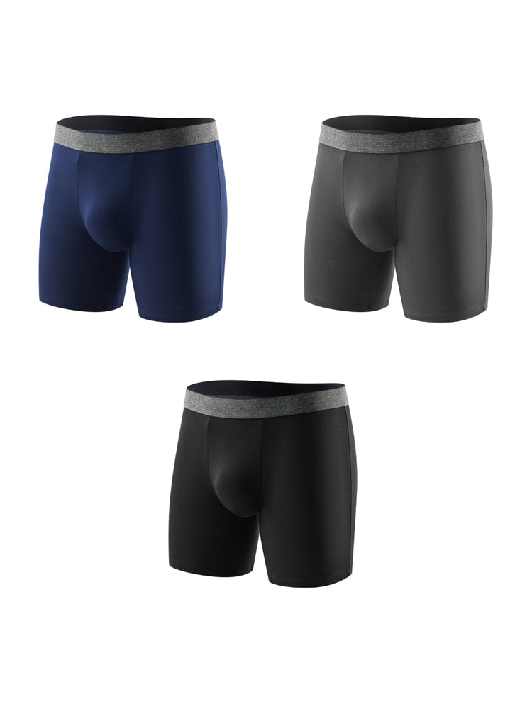 3 Pack Men's Plus-Size Anti-Chafing Performance Boxer Briefs
