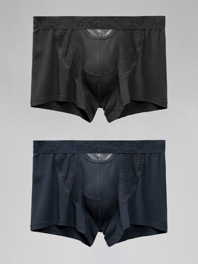 2 Pack Men's Bullet Separation Large Pouch Trunks