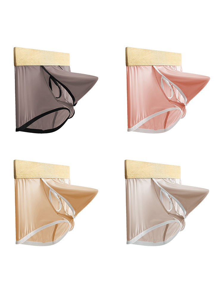 4 Pack Men's Ice Silk Breathable Separate Ultra-Thin Trunks