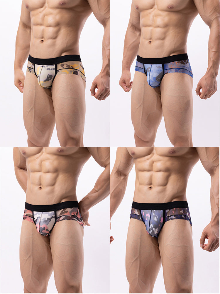 4-pack Men's Double-layer Breathable Mesh Briefs