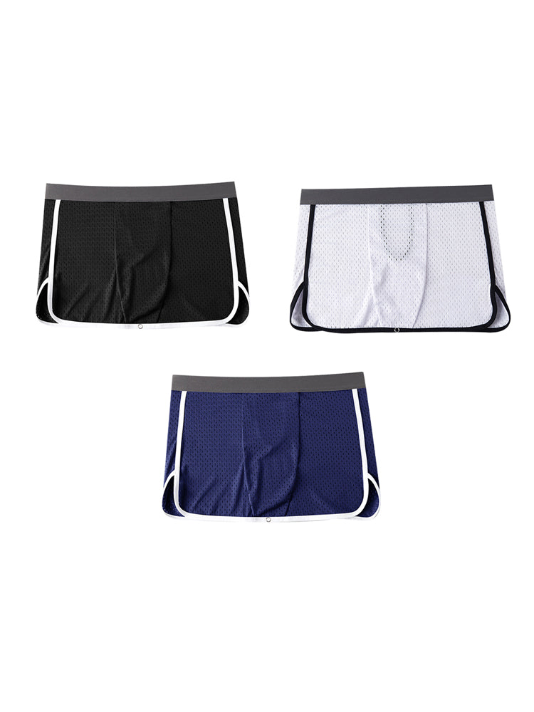2 Pack Men's Button Casual U-Shaped Roman Skirt Dual-Purpose Arrow Pants Underwear