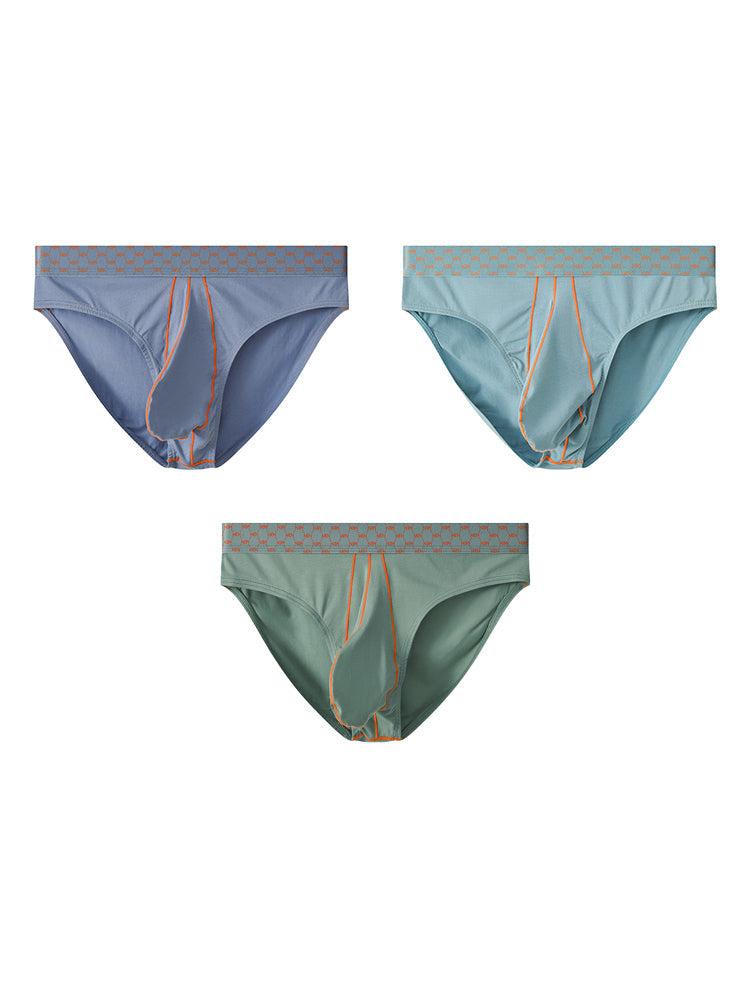 3 Pack Men's Breathable Anti-Chafing Cotton Briefs