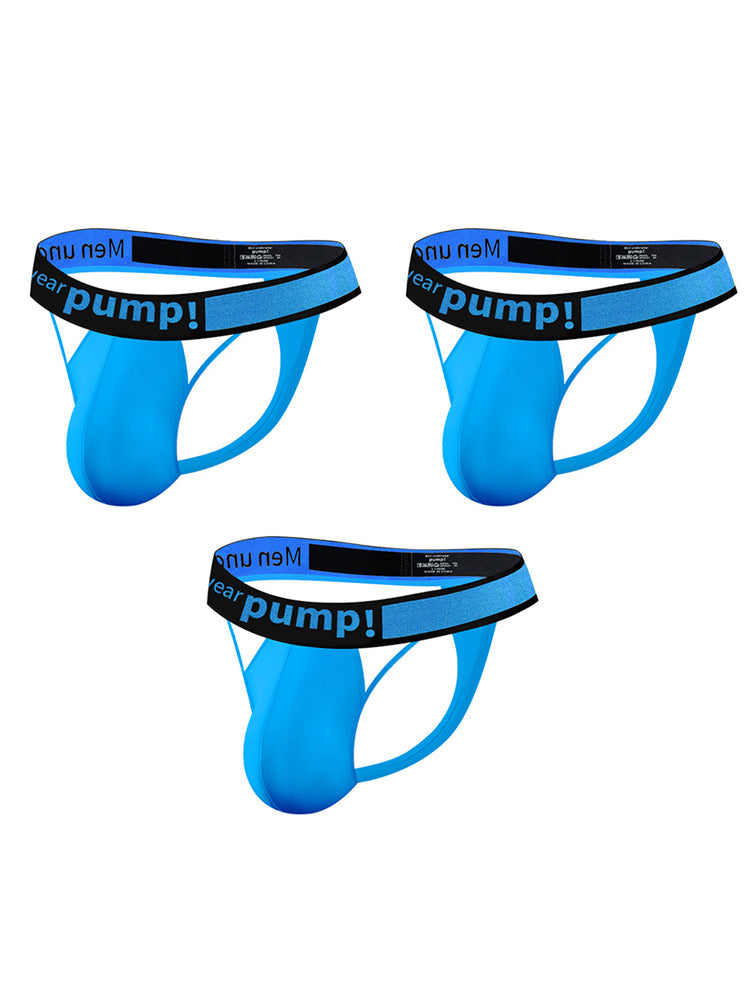 Men's Sexy Butt-Lifting Sporty U-Pouch Large Thong & Strings
