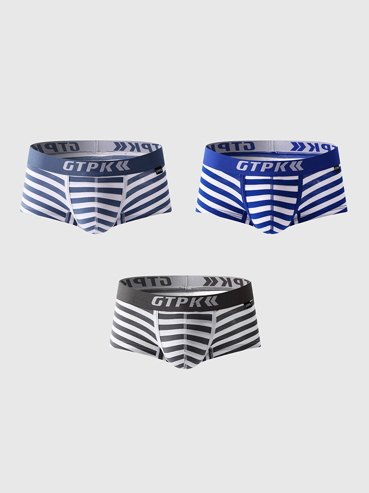3 Pack Men's Sexy Breathable Fitness Trunks