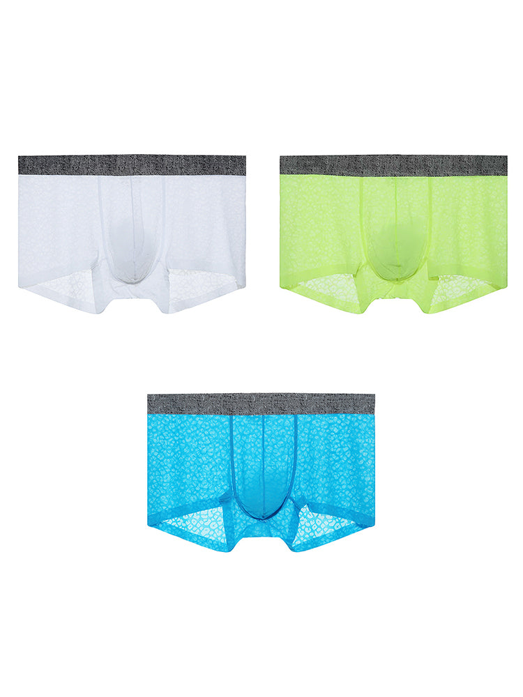 メンズ レース 通気性 吸汗速乾 トランクス 3枚組