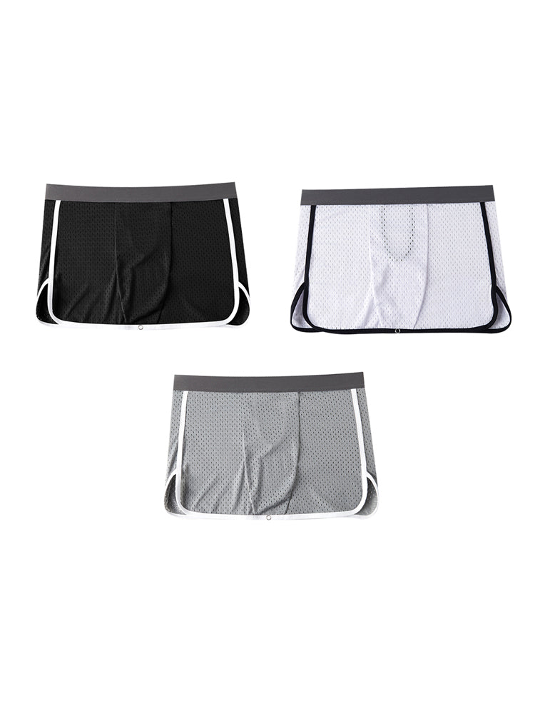 2 Pack Men's Button Casual U-Shaped Roman Skirt Dual-Purpose Arrow Pants Underwear