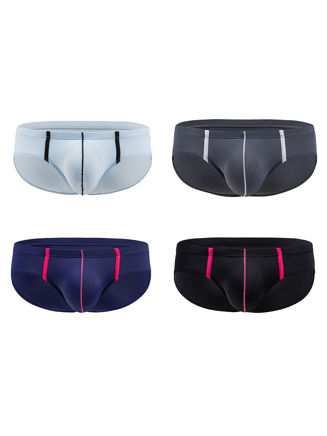 4 Pack Men's Low-rise Breathable Mesh Briefs