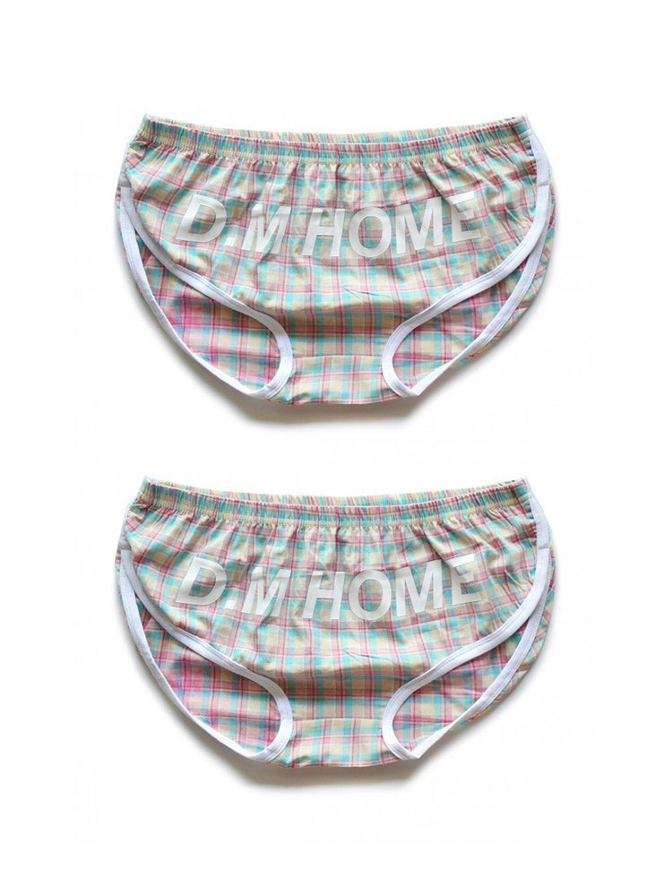 2 Pack Men's Loose Aloha Cotton Plaid Home Pants