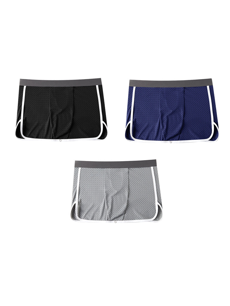 2 Pack Men's Button Casual U-Shaped Roman Skirt Dual-Purpose Arrow Pants Underwear