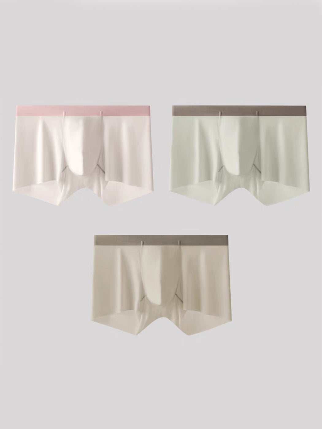 3 Pack Men's Ultra-thin Seamless Trunks