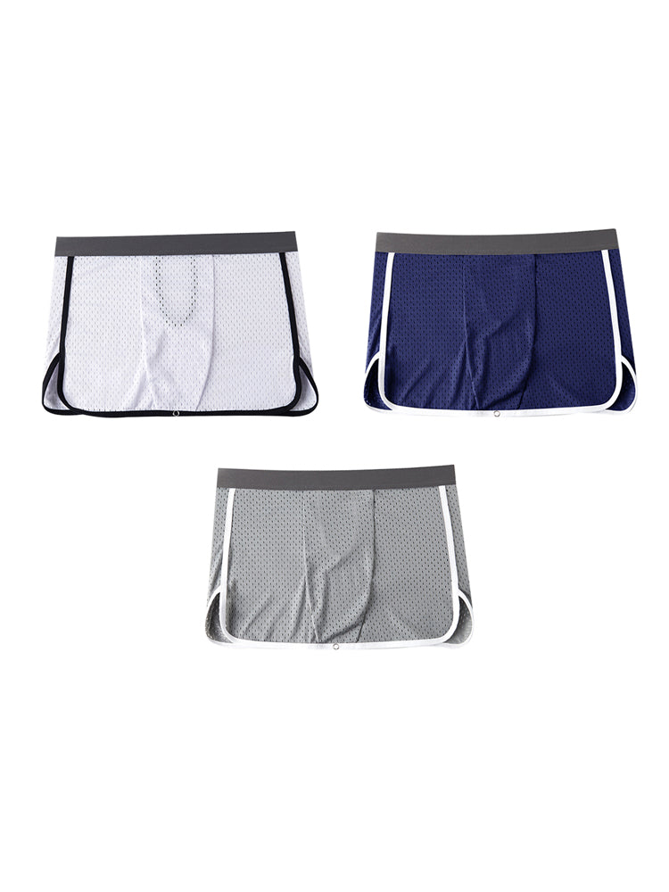2 Pack Men's Button Casual U-Shaped Roman Skirt Dual-Purpose Arrow Pants Underwear