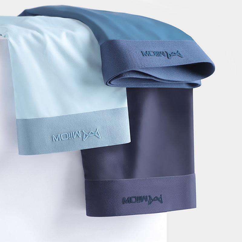 3 Pcs Ultra-thin Solid Men's Trunk Sets