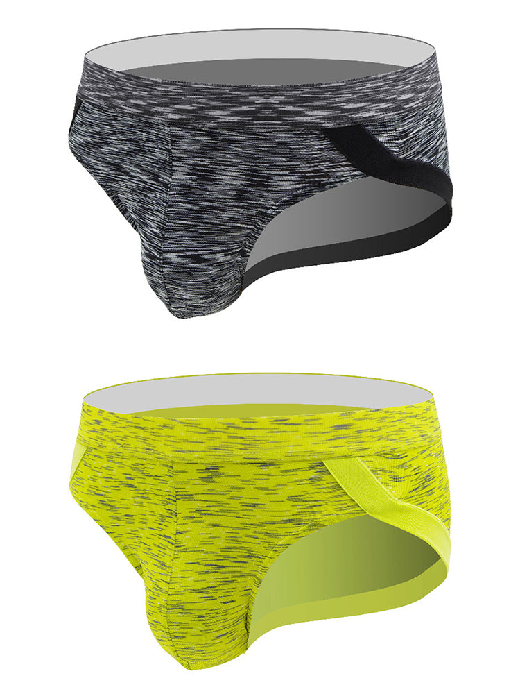 メンズ セクシー ストレッチ U字凸型ポーチブリーフ 2枚組