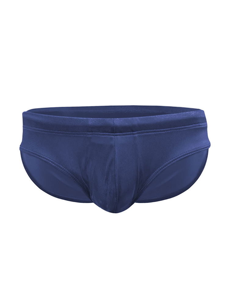 Men's Solid Color Sponge Pad Swim Briefs