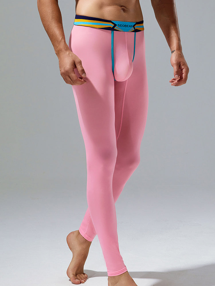 Men's Sexy Sport Long Johns With Large Pouch